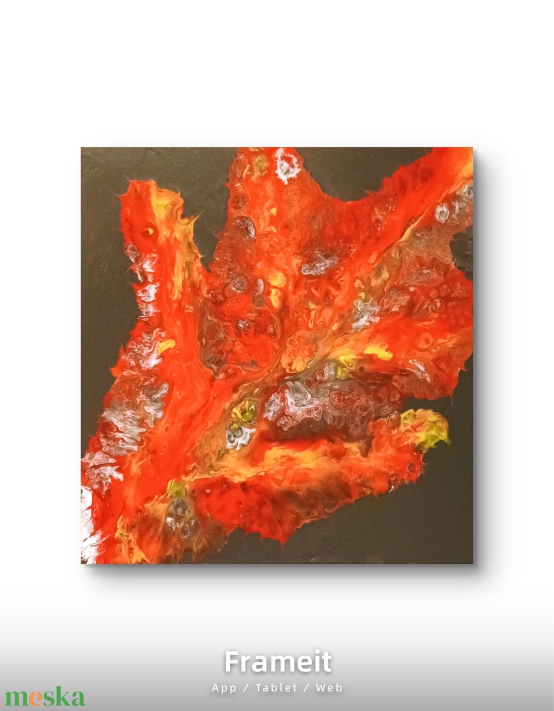 Láng fluid art festmény  - művészet - festmény - akril - Meska.hu