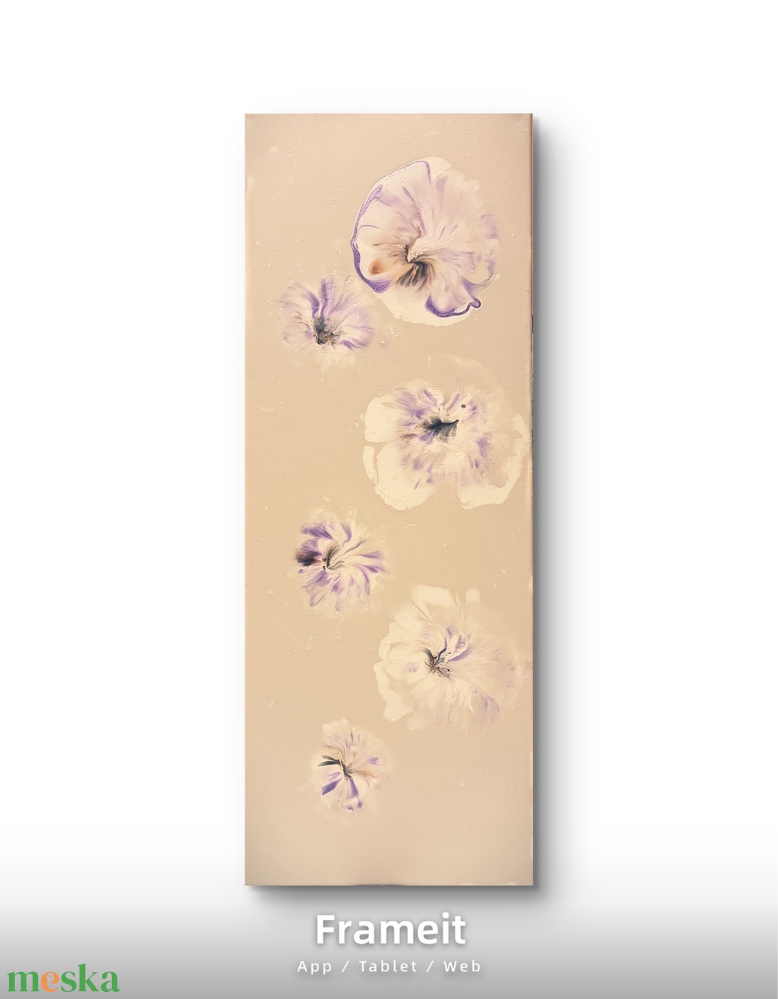 Lila árvácska - művészet - festmény - akril - Meska.hu