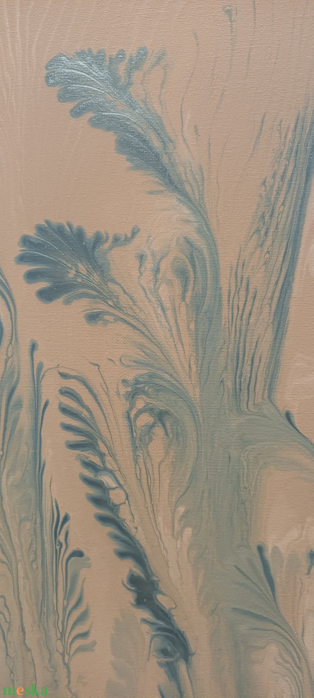 Csendes növekedés- absztrakt akril pouring festmény vásznon - művészet - festmény - akril - Meska.hu