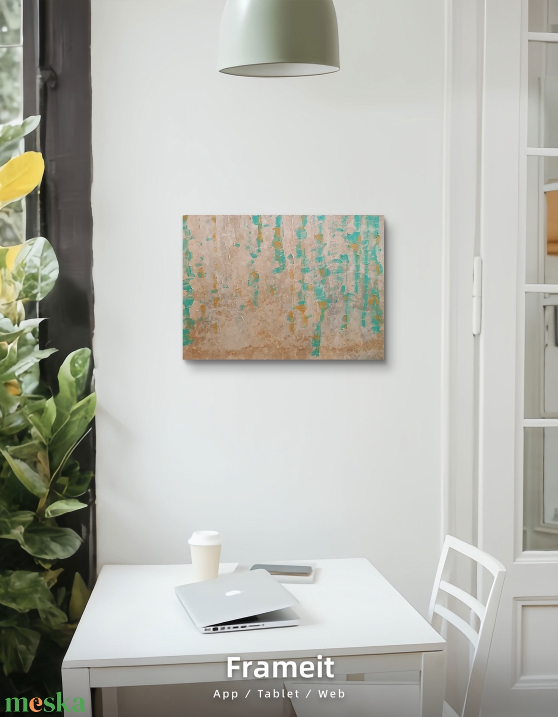 Rétegek csendje-egyedi absztrakt festmény - művészet - festmény - akril - Meska.hu