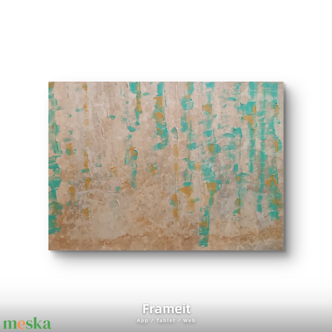 Rétegek csendje-egyedi absztrakt festmény - művészet - festmény - akril - Meska.hu