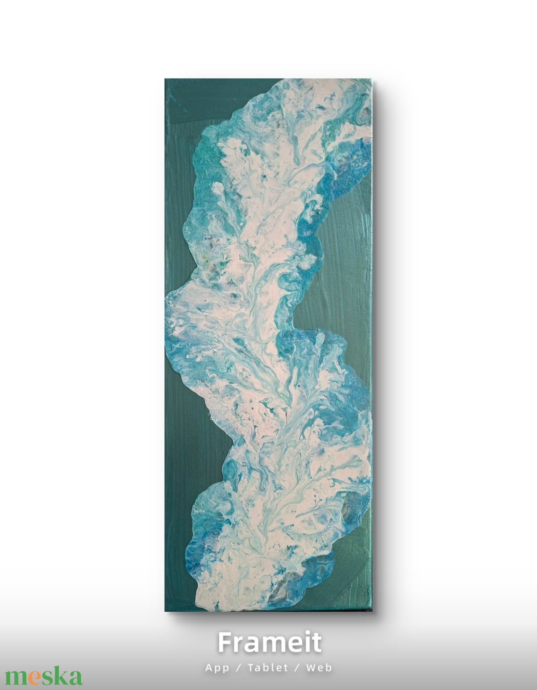 Áramlás- elegáns akril pouring festmény vásznon. - művészet - festmény - akril - Meska.hu