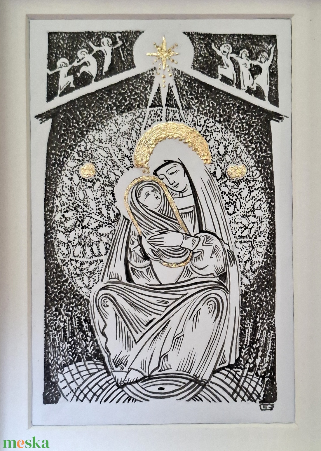 Betlehem, Betlehem... - művészet - grafika & illusztráció - tus - Meska.hu