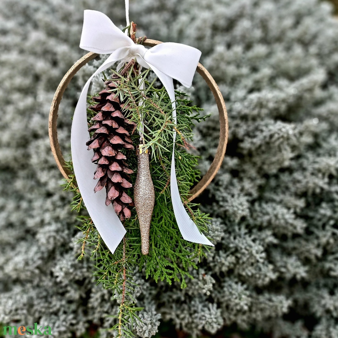 PILLE ajtódísz - karácsony - adventi díszek - adventi ajtódísz - Meska.hu