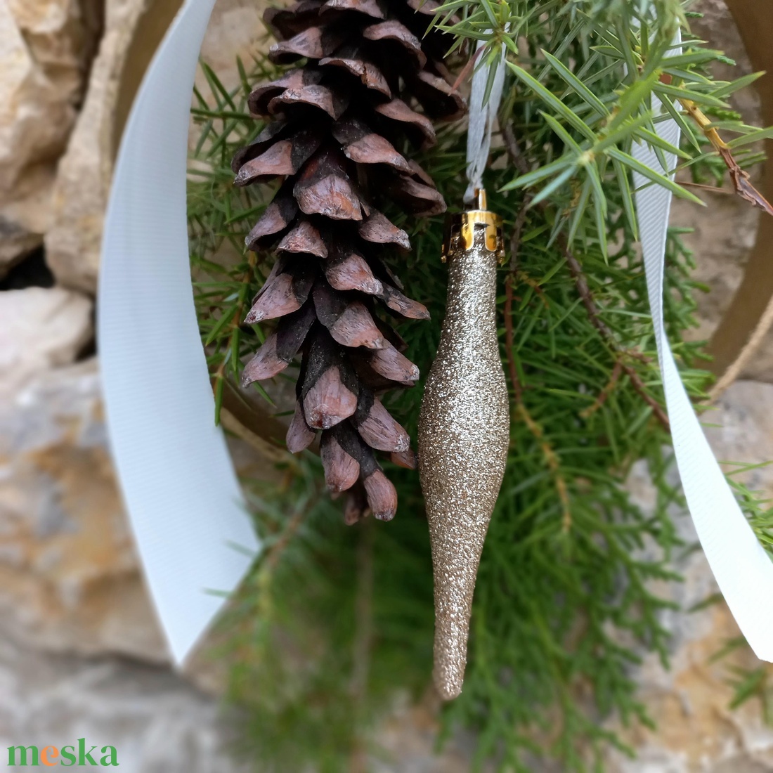 PILLE ajtódísz - karácsony - adventi díszek - adventi ajtódísz - Meska.hu