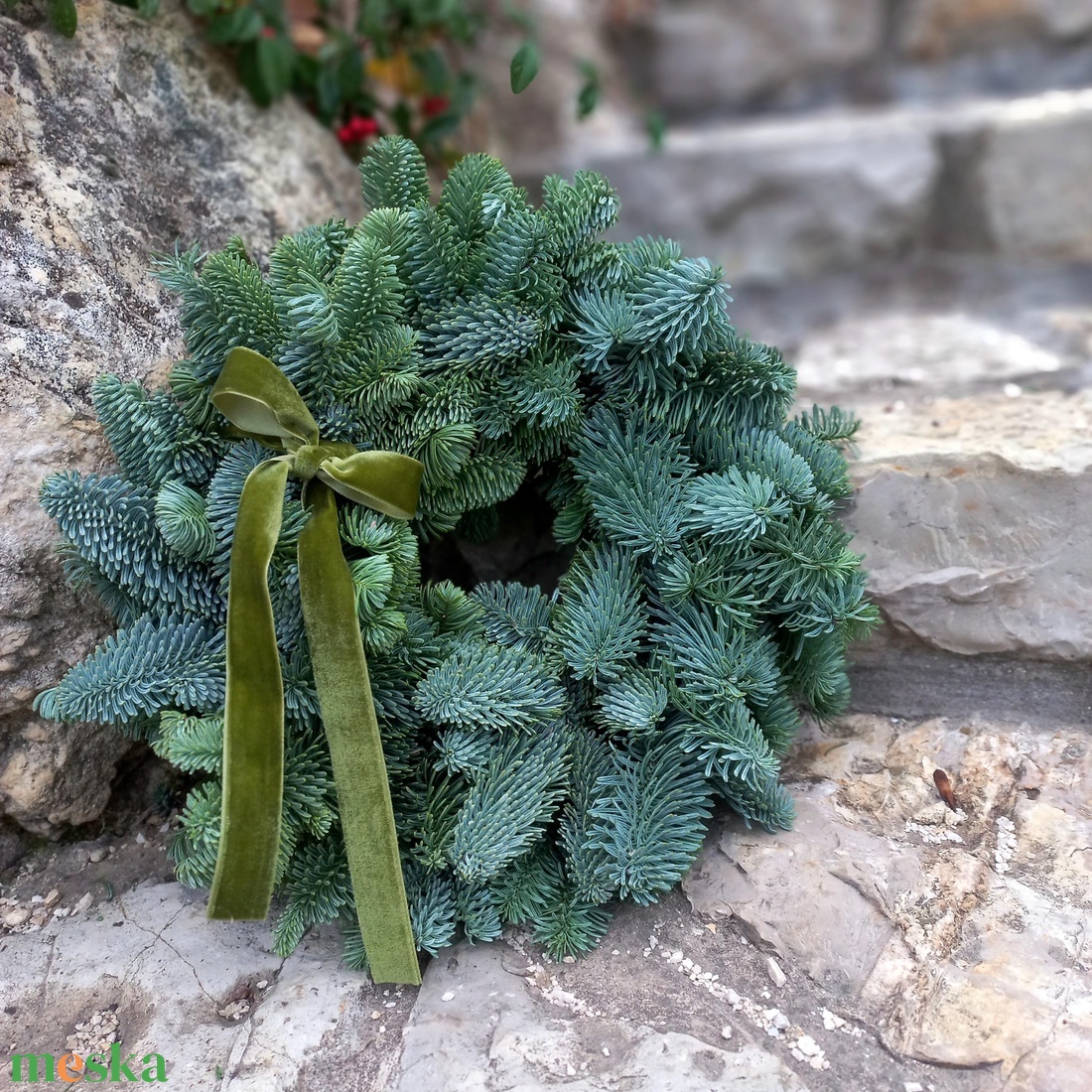 NOBILIS fenyő ajtódísz - karácsony - adventi díszek - adventi ajtódísz - Meska.hu
