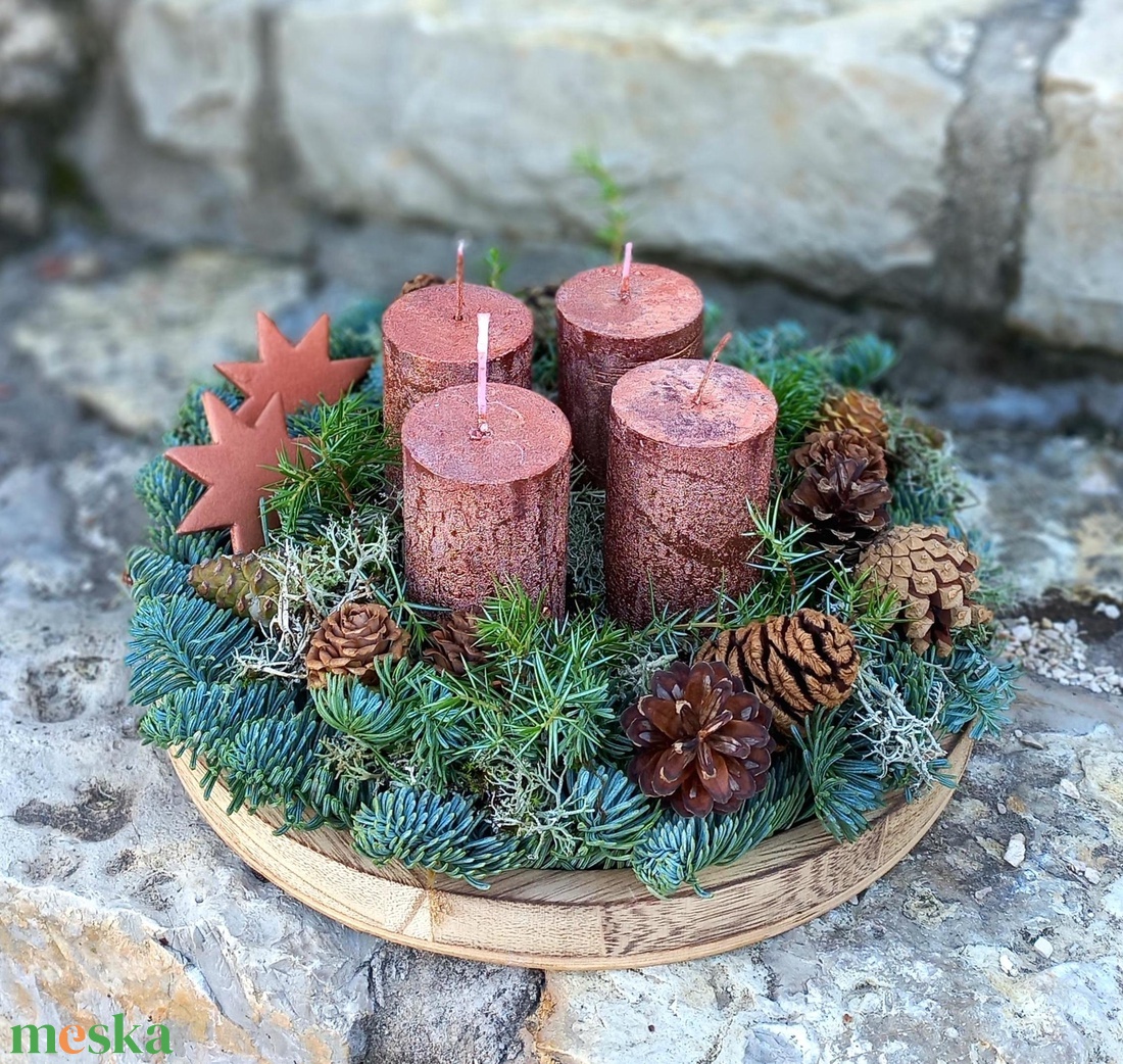 SHINE adventi koszorú - karácsony - adventi díszek - adventi koszorú - Meska.hu