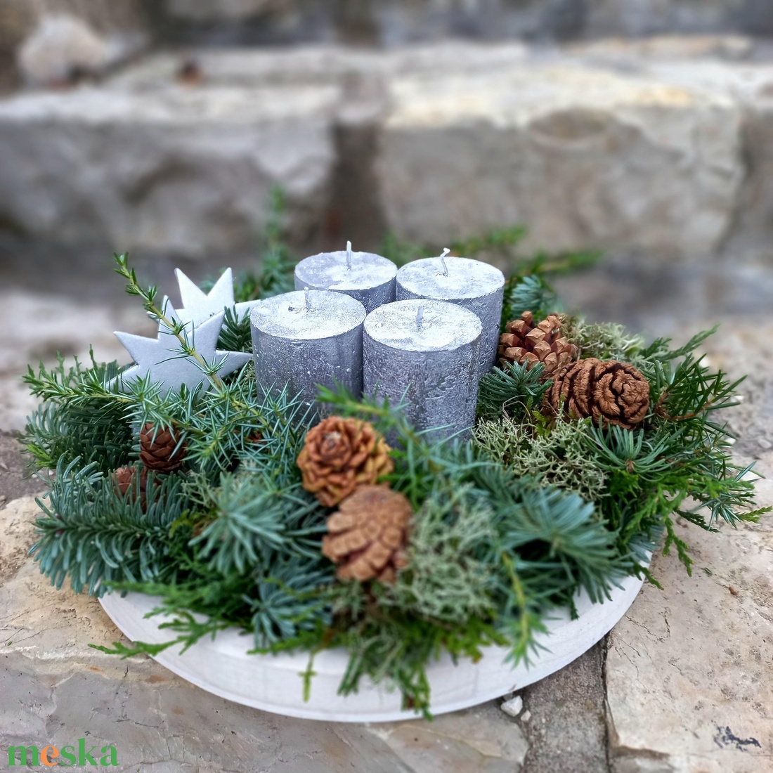 SHINE adventi koszorú - karácsony - adventi díszek - adventi koszorú - Meska.hu