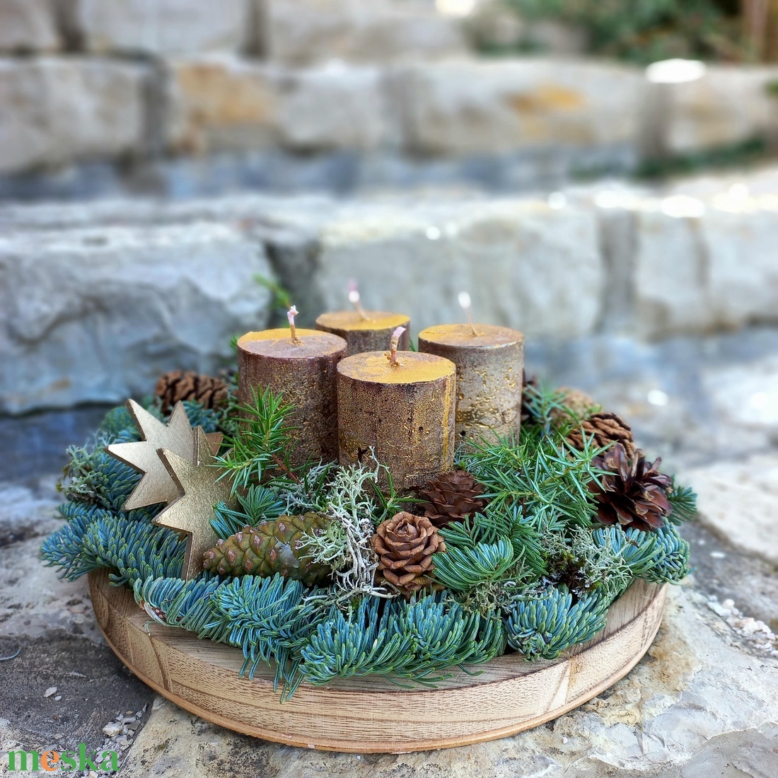 SHINE adventi koszorú - karácsony - adventi díszek - adventi koszorú - Meska.hu