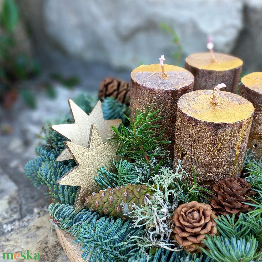 SHINE adventi koszorú - karácsony - adventi díszek - adventi koszorú - Meska.hu