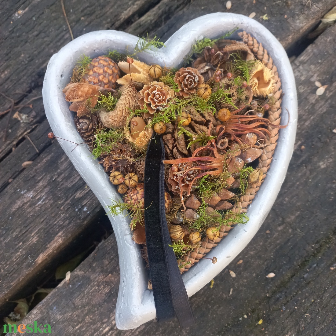 SÍRDÍSZ szív gipsz forma - otthon & életmód - vallás - temetkezési tárgy - sírdísz, kegyeleti dísz - Meska.hu