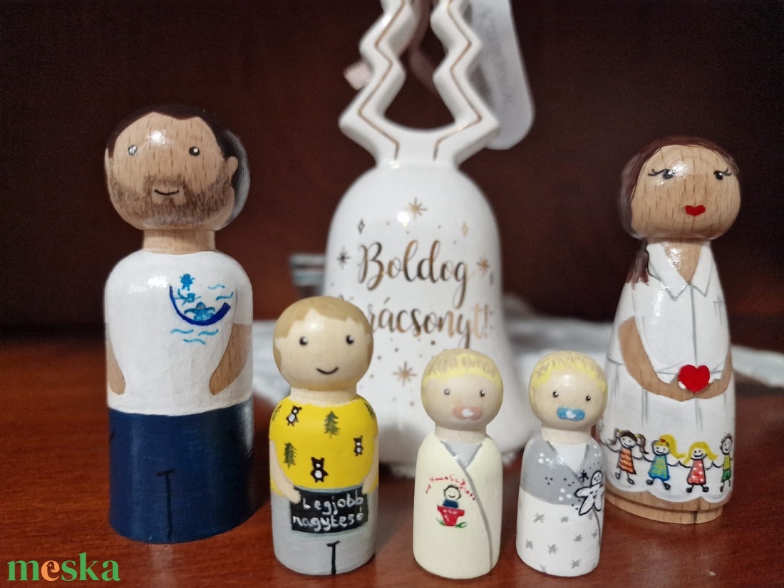 Családi peg doll - játék & sport - baba & babaház - baba - Meska.hu