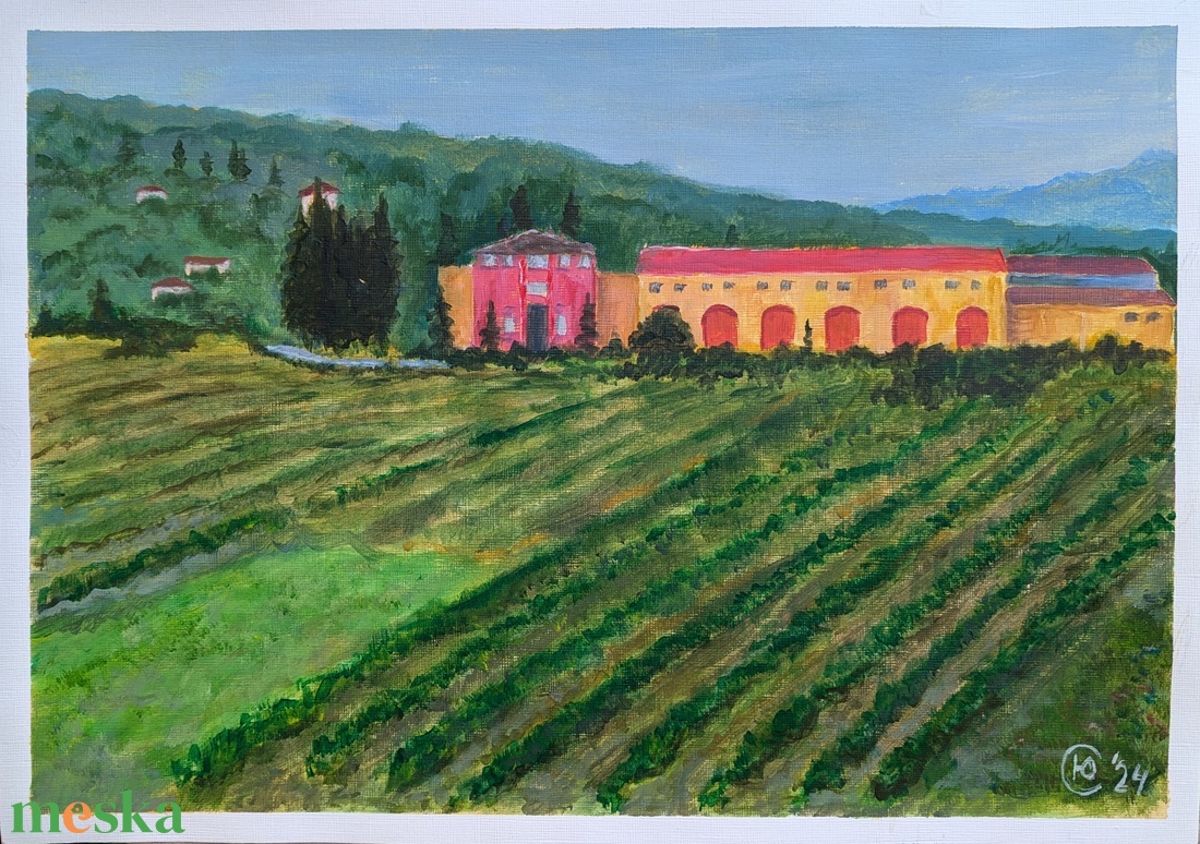 Greece, Nemea - művészet - festmény - akril - Meska.hu Greece, Nemea - művészet - festmény - akril - Meska.hu