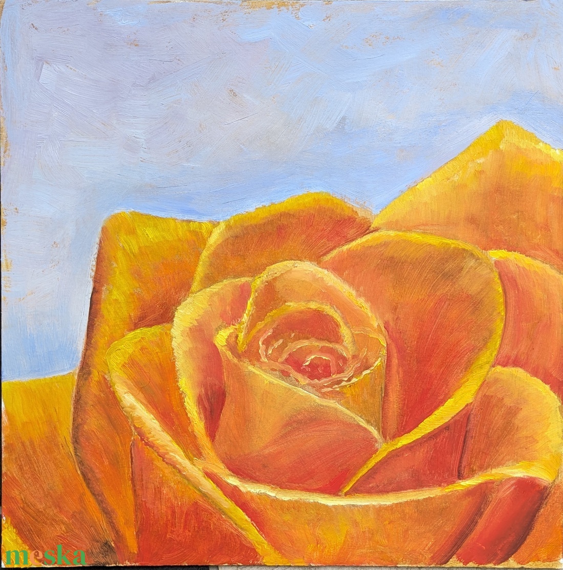 The Yellow Rose - művészet - festmény - olajfestmény - Meska.hu