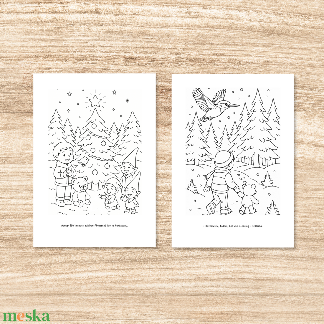 Karácsonyi színező gyerekeknek  Marci és a karácsonyi csillag (PDF, 20 oldal) - karácsony - mikulás - mikulás ajándékok - Meska.hu