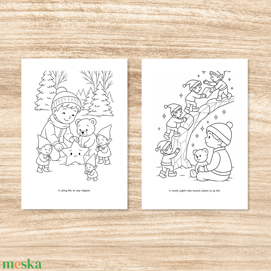 Karácsonyi színező gyerekeknek  Marci és a karácsonyi csillag (PDF, 20 oldal) - karácsony - mikulás - mikulás ajándékok - Meska.hu