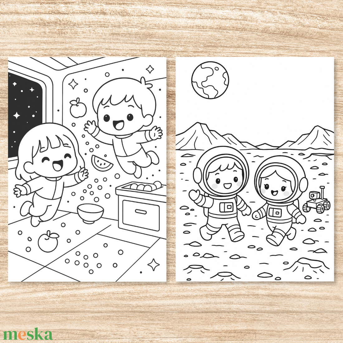Színező gyerekeknek  Letölthető, azonnal nyomtatható  Űrkaland (PDF, 20 oldal) - otthon & életmód - papír, írószer - színező - Meska.hu