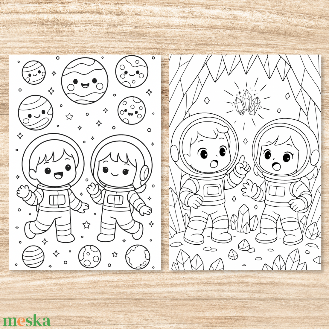 Színező gyerekeknek  Letölthető, azonnal nyomtatható  Űrkaland (PDF, 20 oldal) - otthon & életmód - papír, írószer - színező - Meska.hu