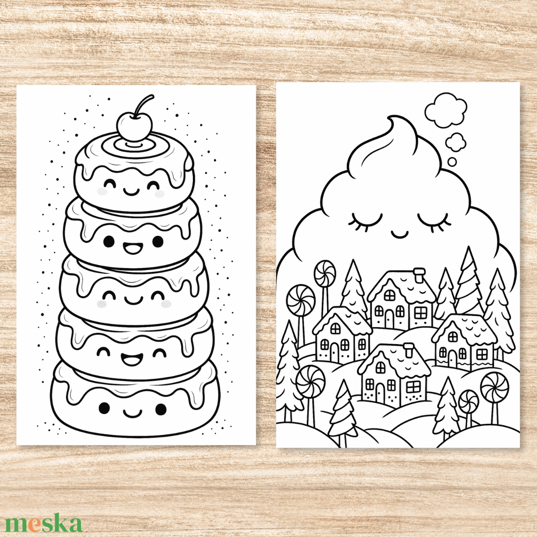 Karácsonyi színező letölthető azonnal nyomtatható - otthon & életmód - papír, írószer - színező - Meska.hu