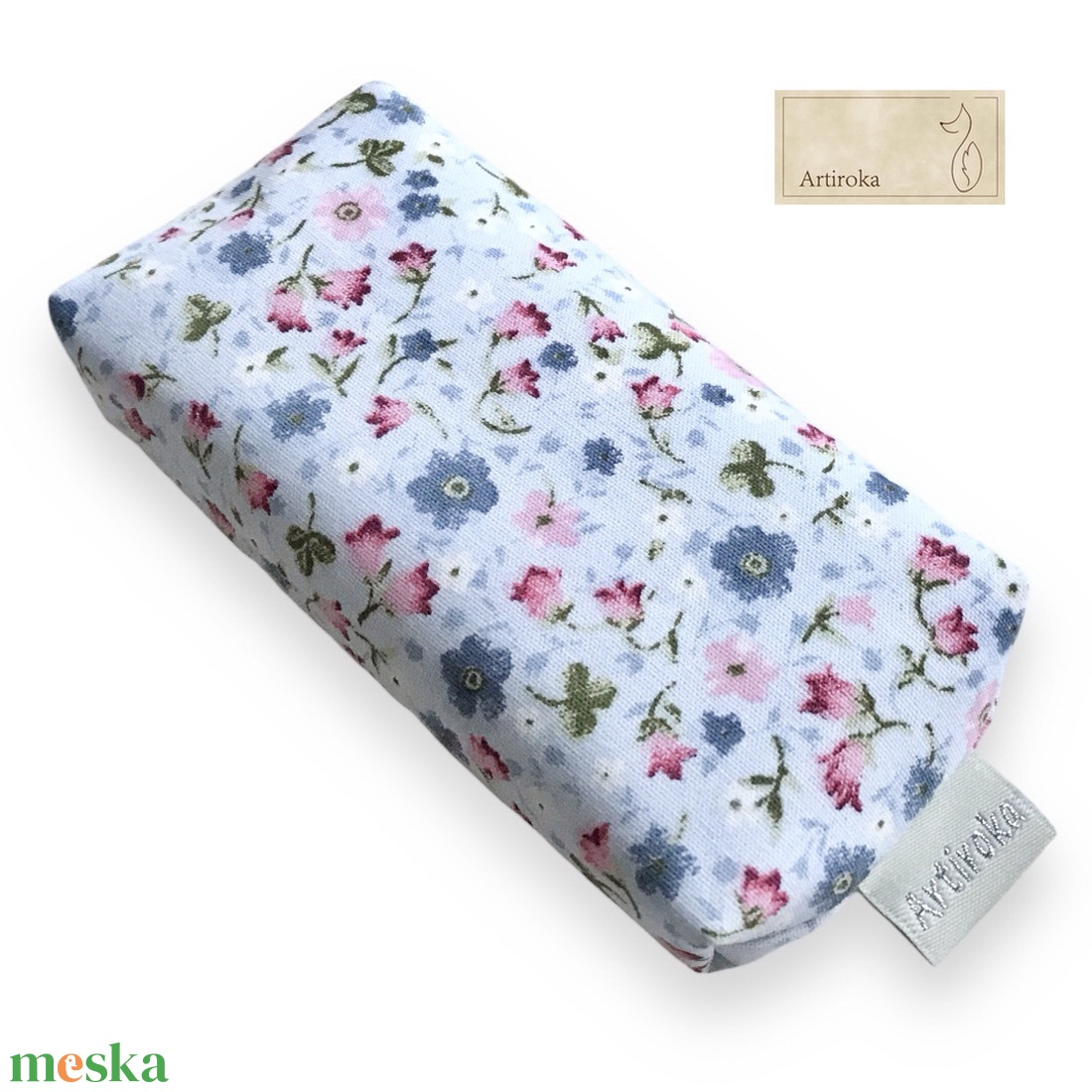 Virágos rét mintás papírzsebkendő tartó - táska & tok - pénztárca & más tok - zsebkendőtartó tok - Meska.hu