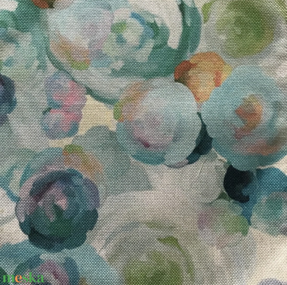 Festett kék virágok mintás egyedi gymbag hátizsák, edzéshez, úszáshoz, kiránduláshoz - táska & tok - hátizsák - tornazsák, gymbag - Meska.hu