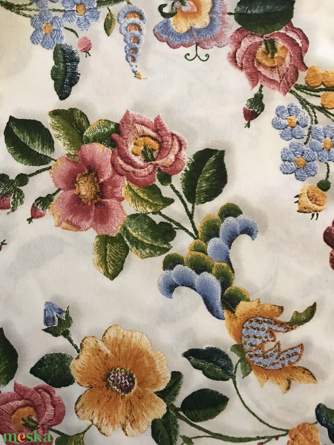 Hímzett virágok mintás egyedi gymbag hátizsák, edzéshez, úszáshoz, kiránduláshoz - táska & tok - hátizsák - tornazsák, gymbag - Meska.hu