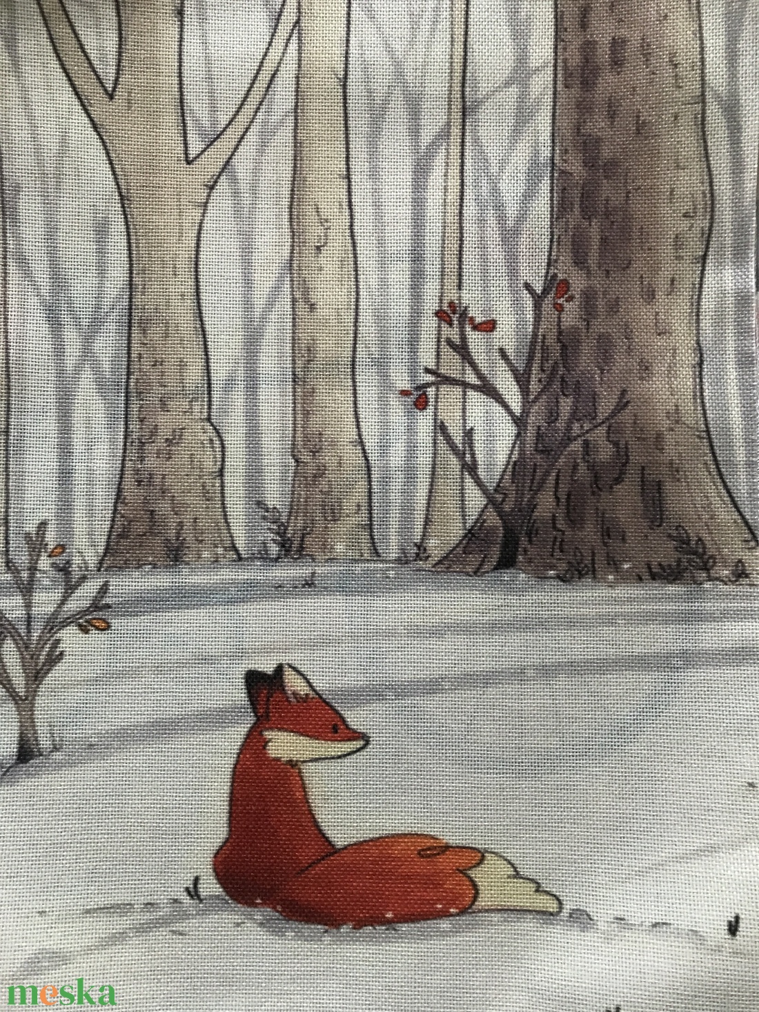 Róka az erdőben mintás egyedi gymbag hátizsák - Artiroka - táska & tok - hátizsák - tornazsák, gymbag - Meska.hu