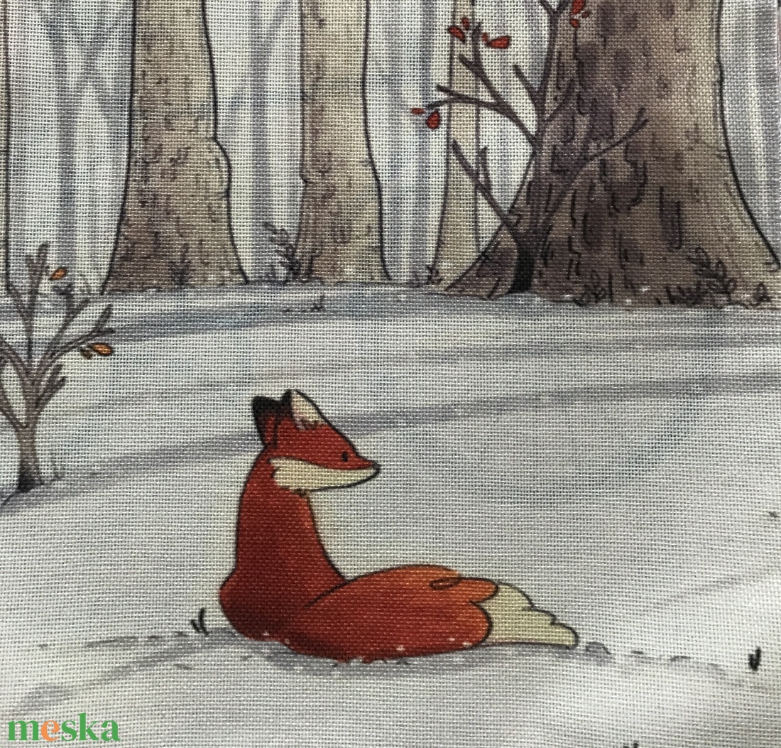 Róka az erdőben mintás egyedi gymbag hátizsák - Artiroka - táska & tok - hátizsák - tornazsák, gymbag - Meska.hu