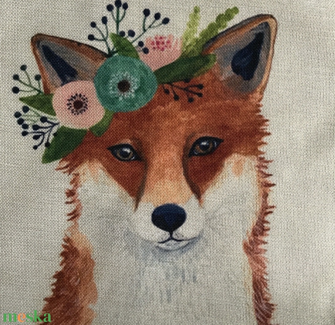 Róka mintás egyedi gymbag hátizsák - Artiroka - táska & tok - hátizsák - tornazsák, gymbag - Meska.hu