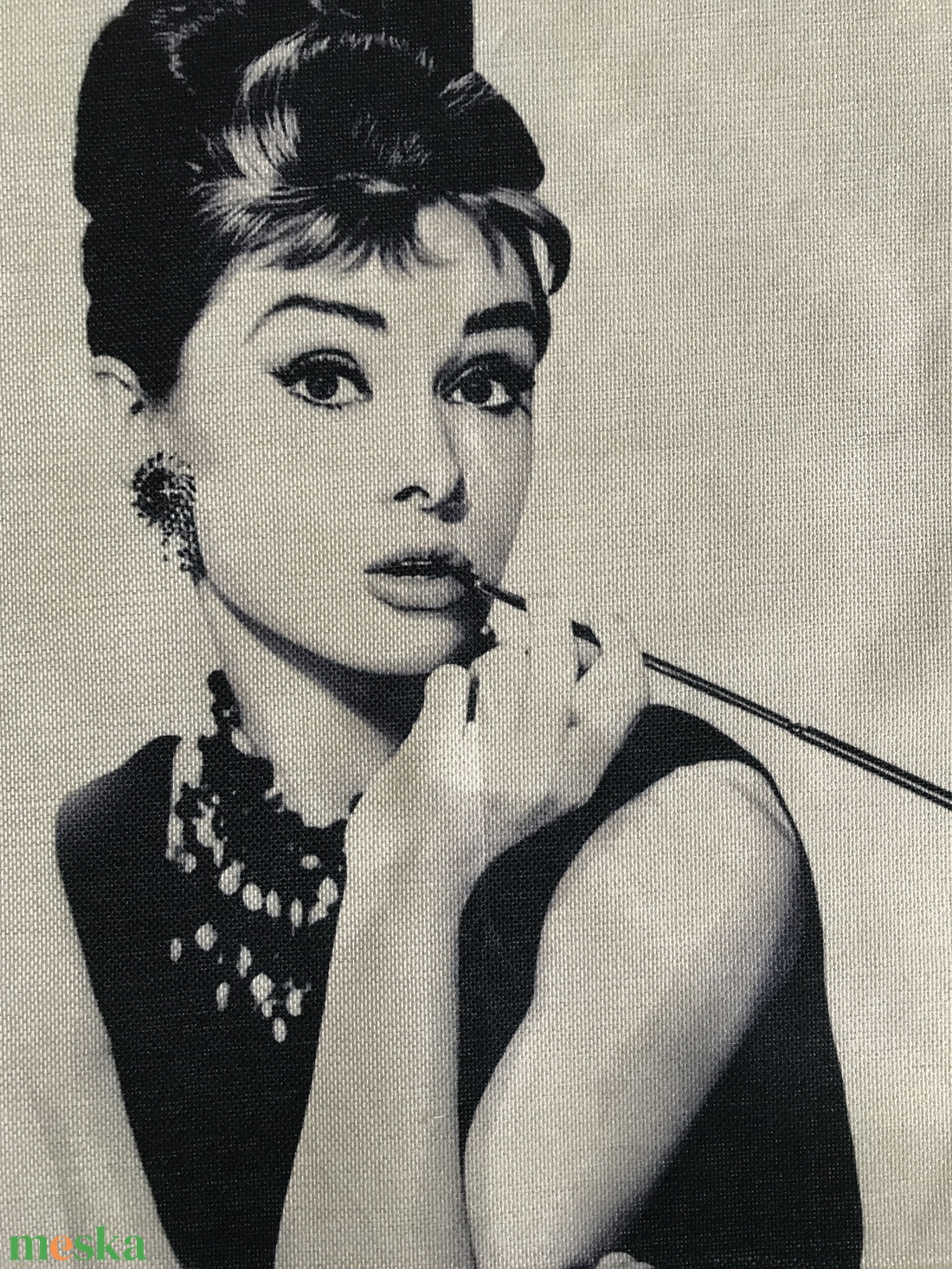 Audrey Hepburn mintás egyedi gymbag hátizsák - Artiroka - táska & tok - hátizsák - tornazsák, gymbag - Meska.hu