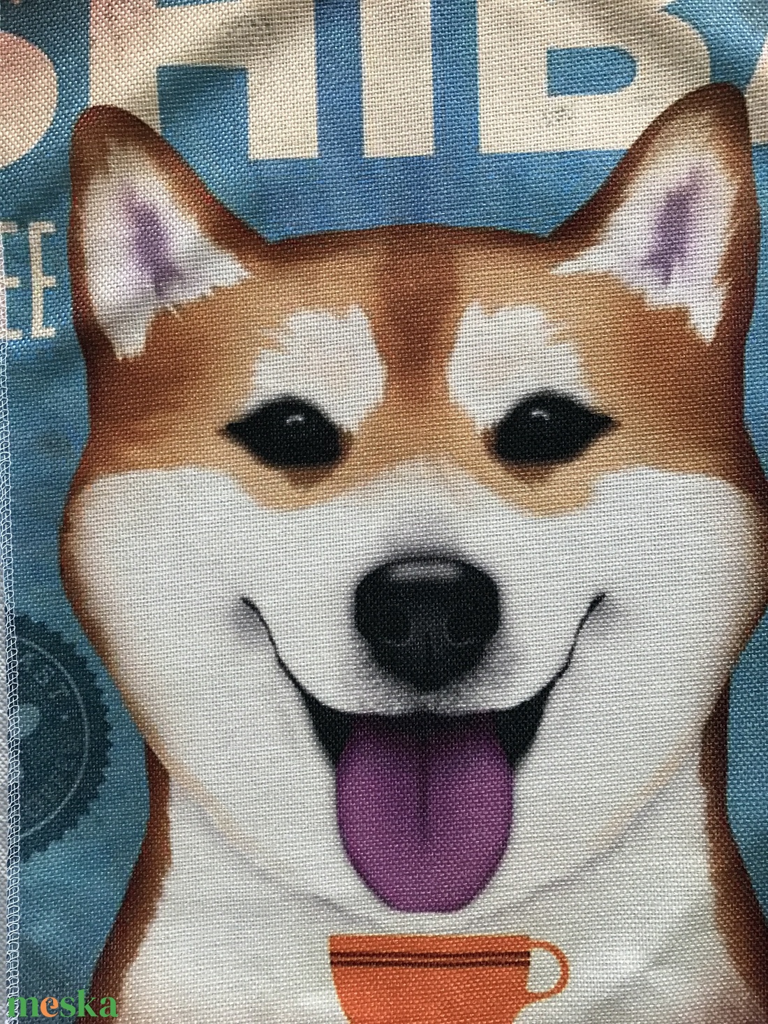 Szoba inu kutya mintás egyedi gymbag hátizsák - Artiroka - táska & tok - hátizsák - tornazsák, gymbag - Meska.hu