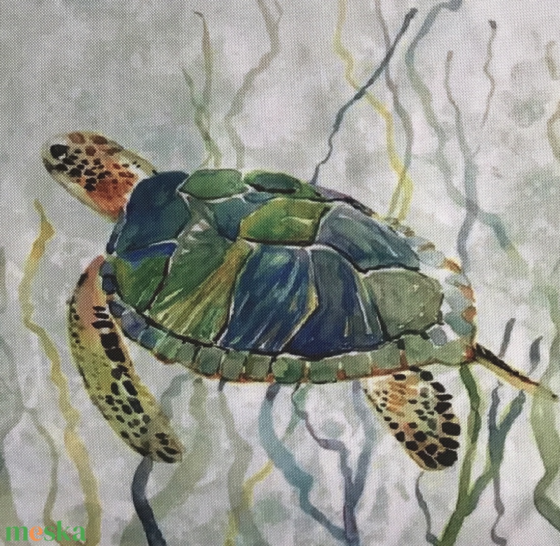 Teknős mintás kisméretű, egyedi  gymbag hátizsák - Artiroka - táska & tok - hátizsák - kishátizsák - Meska.hu