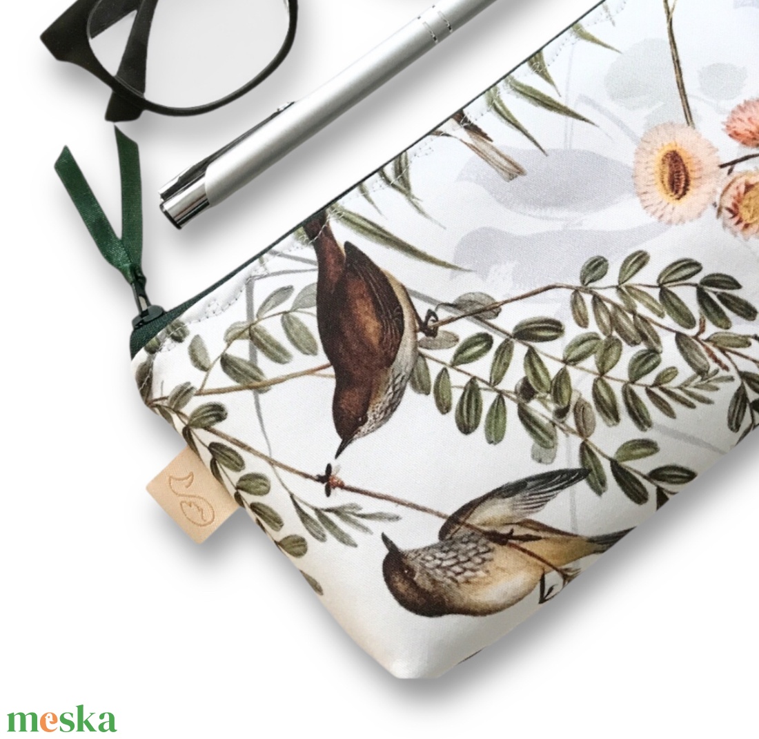  Apróságok neszesszere - Madarak a nádasban  - táska & tok - pénztárca & más tok - pénztárca - női pénztárca - Meska.hu