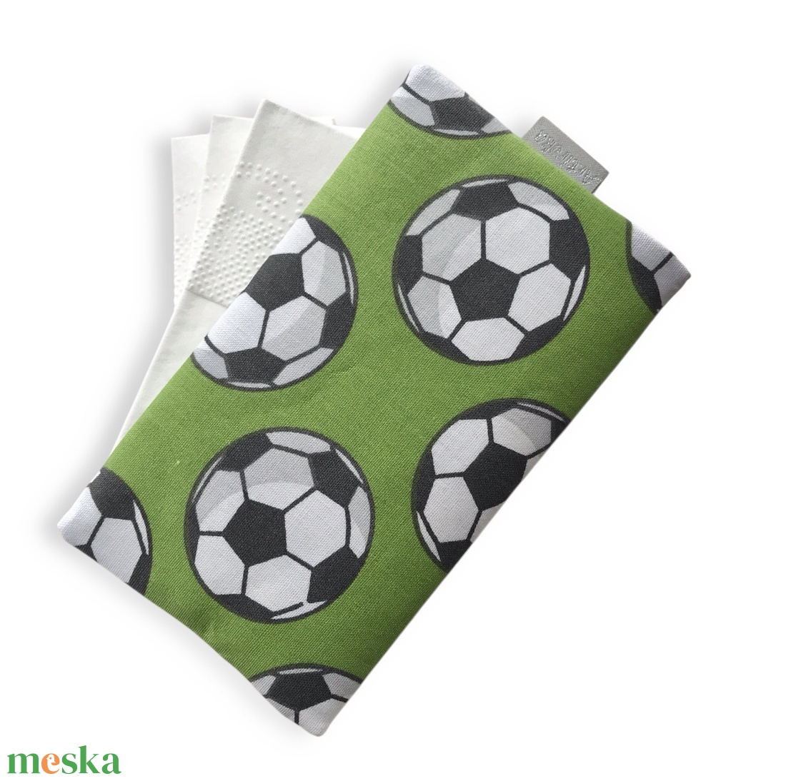 Papírzsebkendő tartó tok -  Focilabda mintás - táska & tok - pénztárca & más tok - zsebkendőtartó tok - Meska.hu