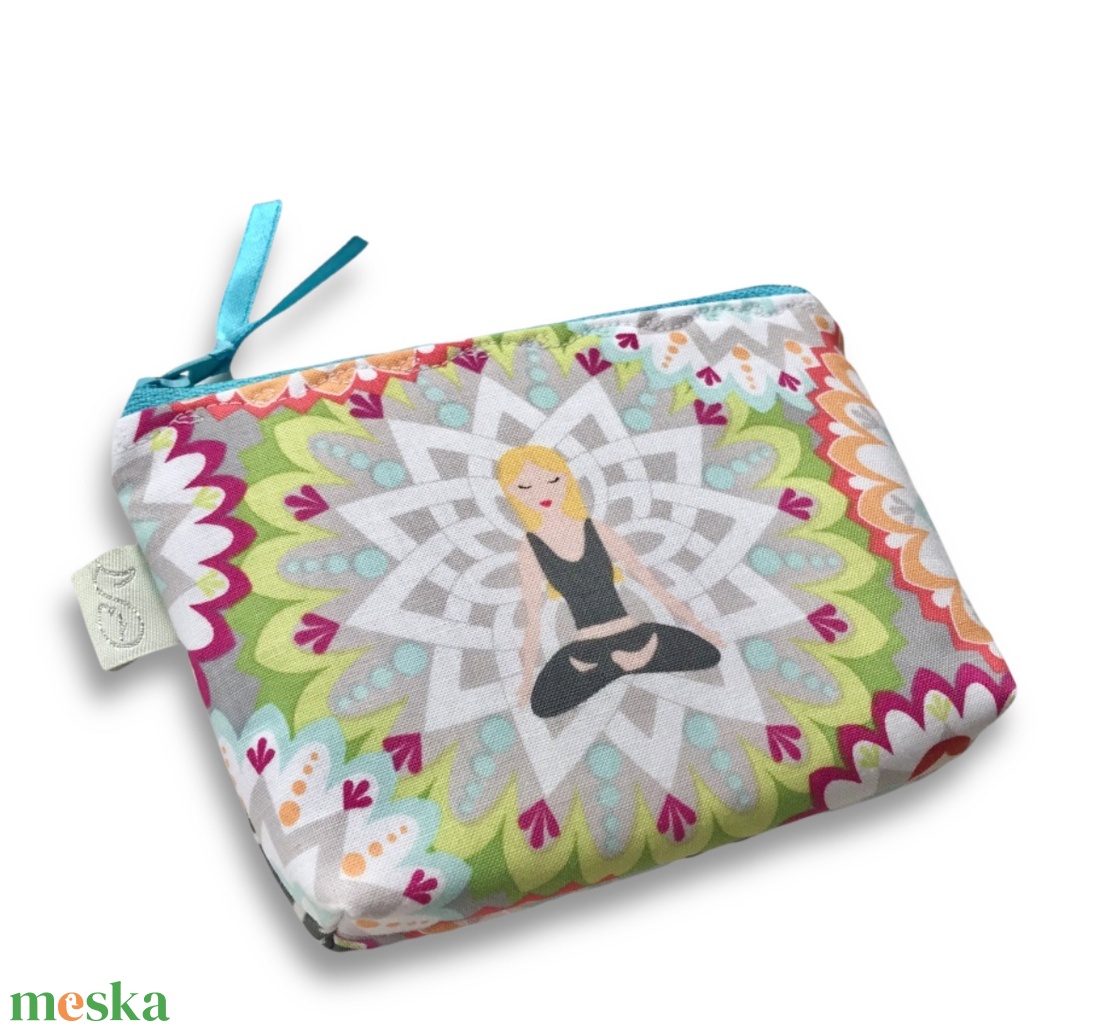 Jóga mintás irattartó pénztárca - Artiroka - táska & tok - pénztárca & más tok - kártyatartó & irattartó - Meska.hu