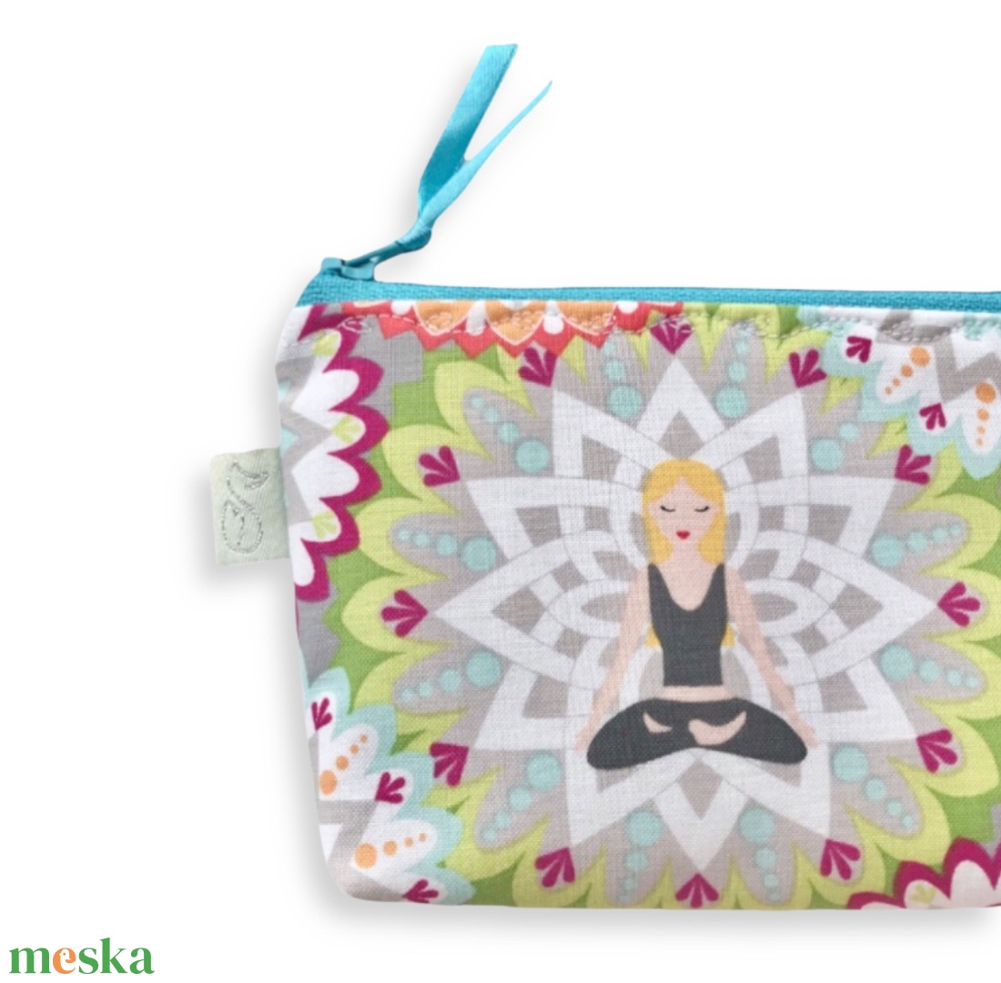 Jóga mintás irattartó pénztárca - Artiroka - táska & tok - pénztárca & más tok - kártyatartó & irattartó - Meska.hu