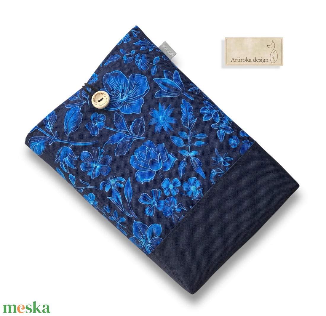 Vízálló KÖNYVTOK kék nefelejcs mintával  - Artiroka - könyv & zene - könyvtok - Meska.hu