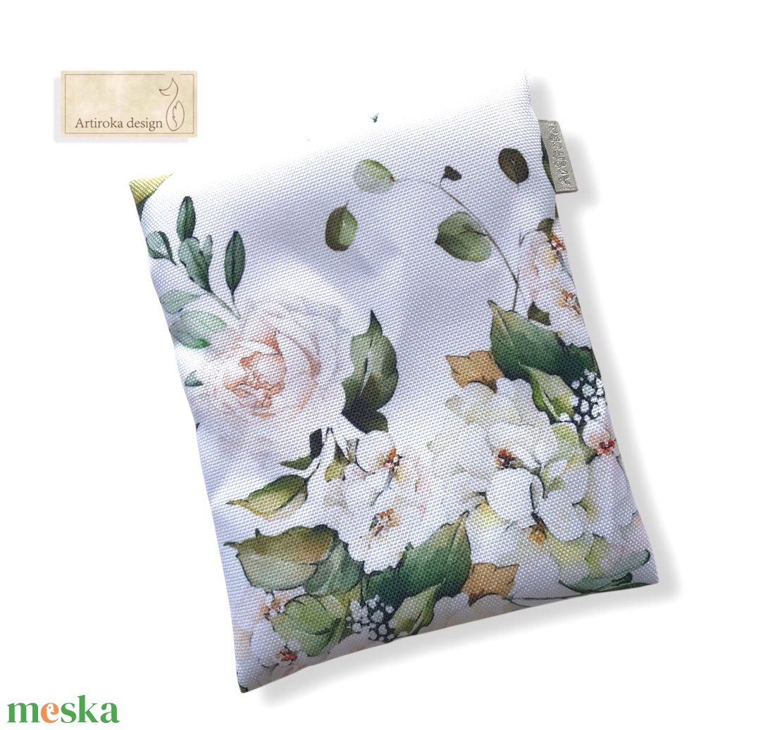 VÍZÁLLÓ egészségügyi betét tartó, rózsa és madár mintával  - táska & tok - neszesszer - Meska.hu