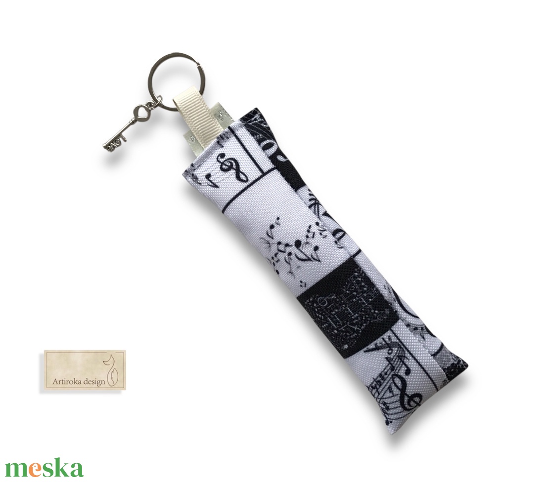 Hangjegy mintás egyedi kulcstartó - Artiroka  - táska & tok - kulcstartó & táskadísz - kulcstartó - Meska.hu