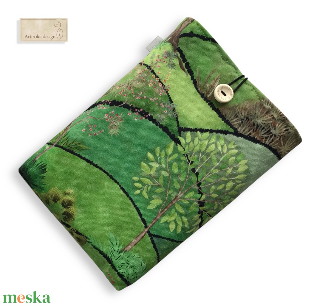 Tavaszi titkos kert mintás, bélelt könyvtok - könyv & zene - könyvtok - Meska.hu