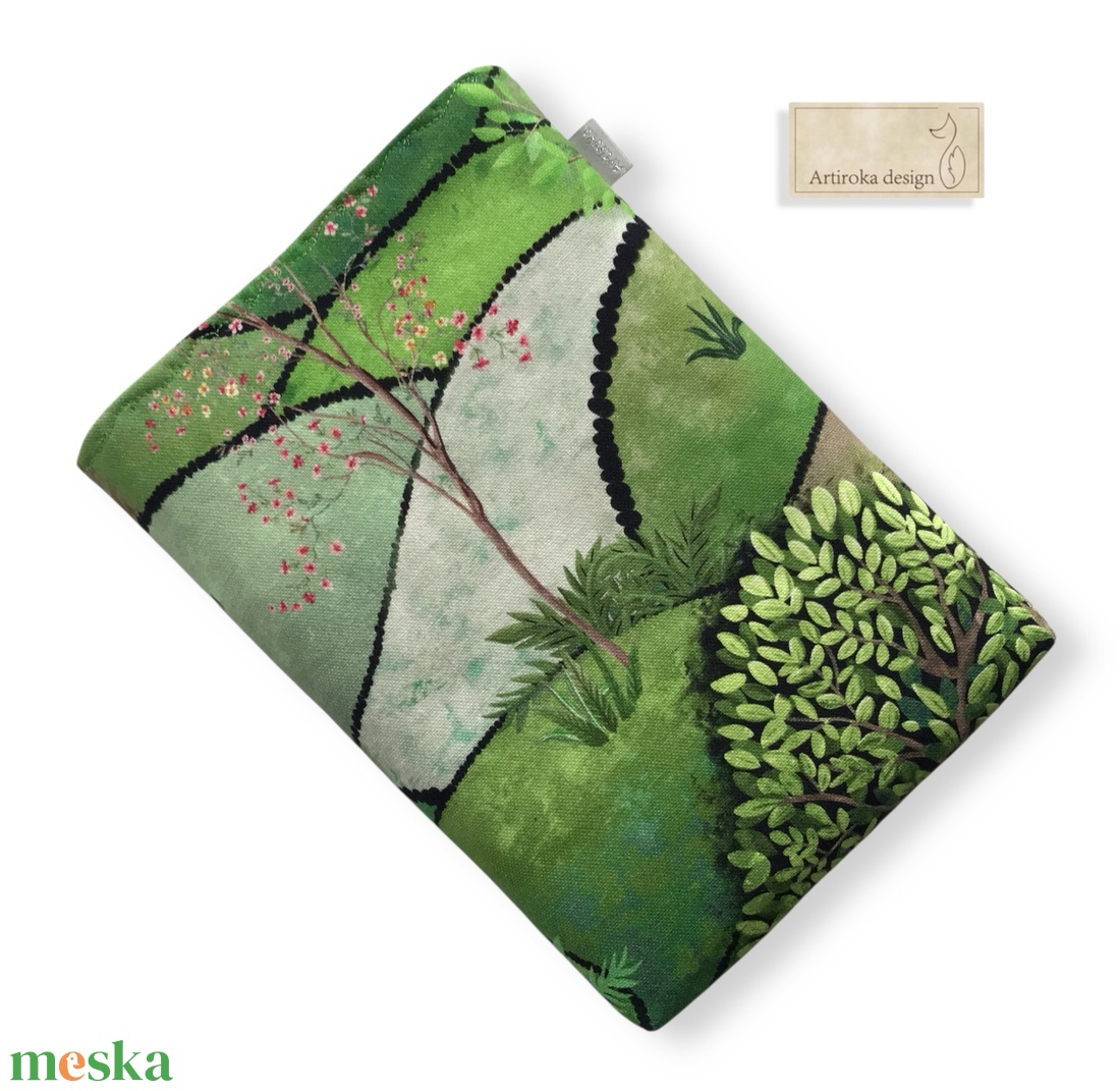 Tavaszi titkos kert mintás, bélelt könyvtok - könyv & zene - könyvtok - Meska.hu