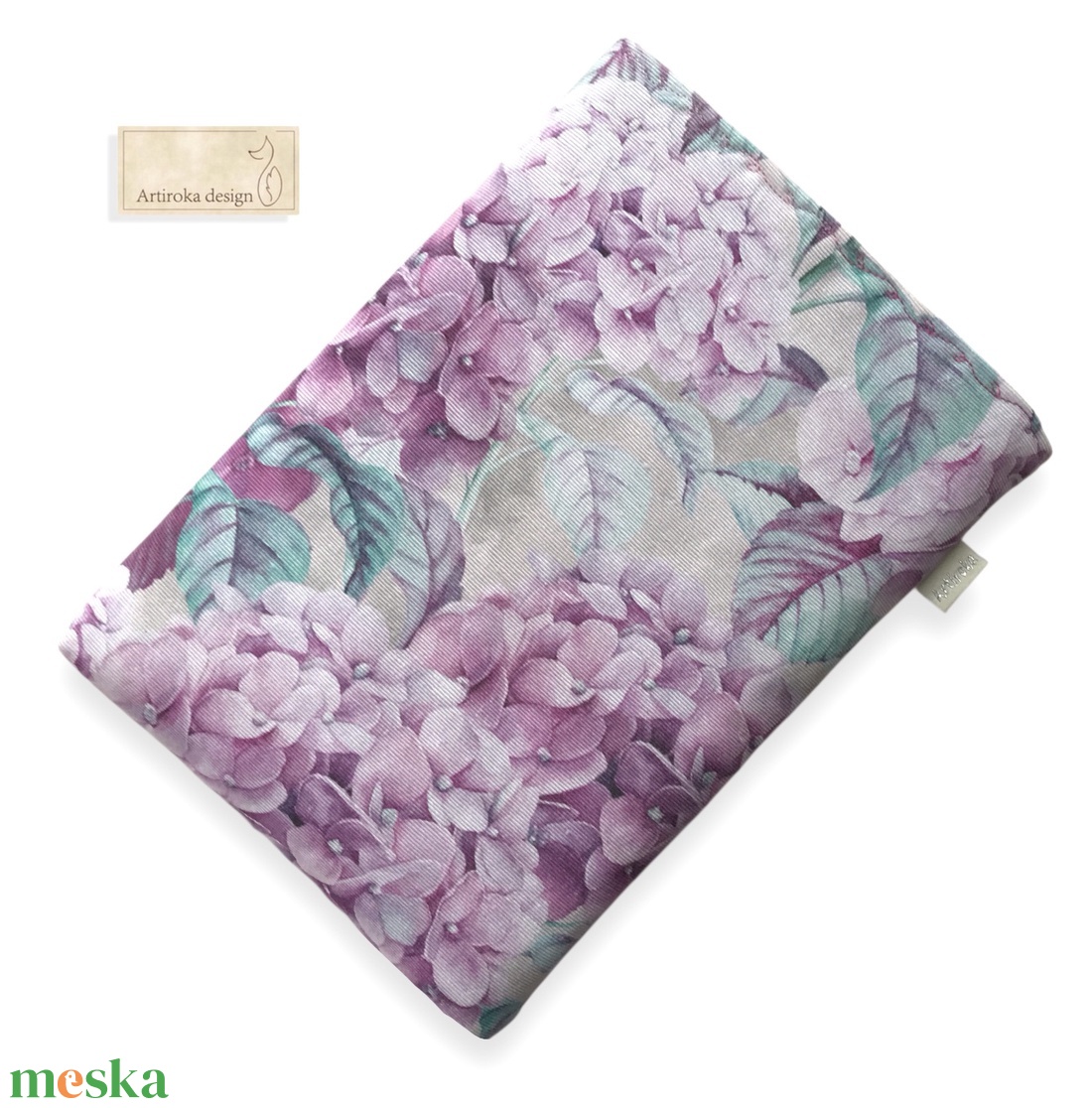 Hortenzia virágok mintás könyvtok - Artiroka - könyv & zene - könyvtok - Meska.hu