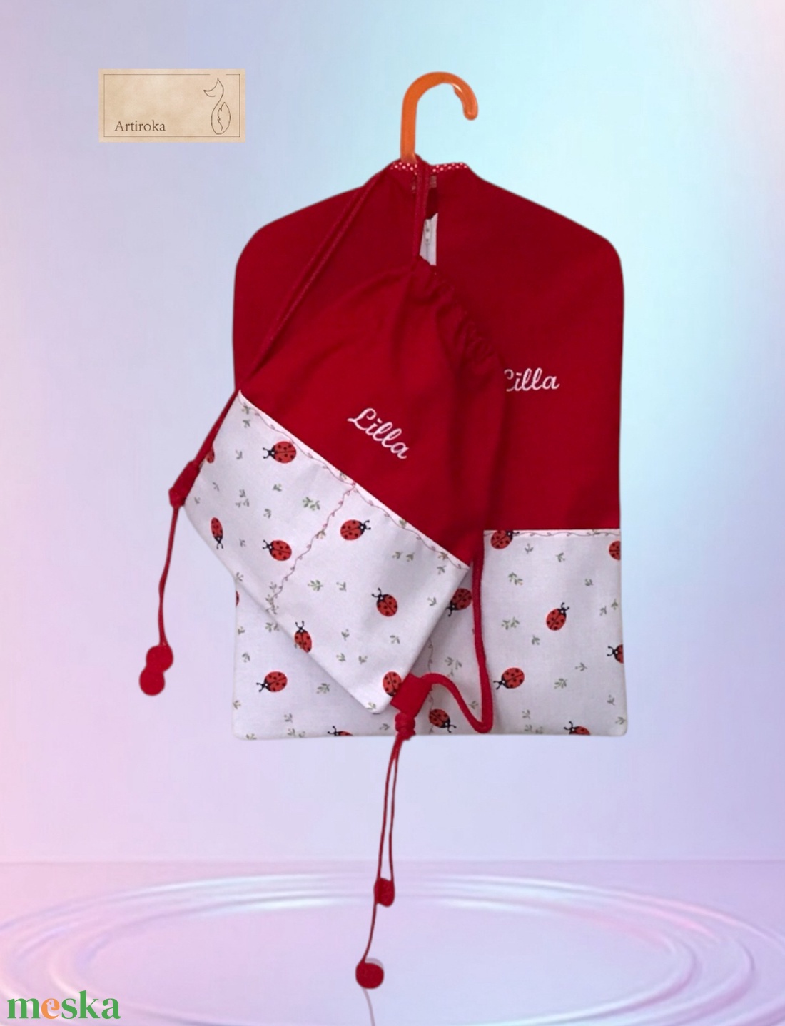 Katica mintás ÓVODAI / OVIS ZSÁK akár szettben is   - játék & sport - ovis felszerelés - ovis szett - Meska.hu