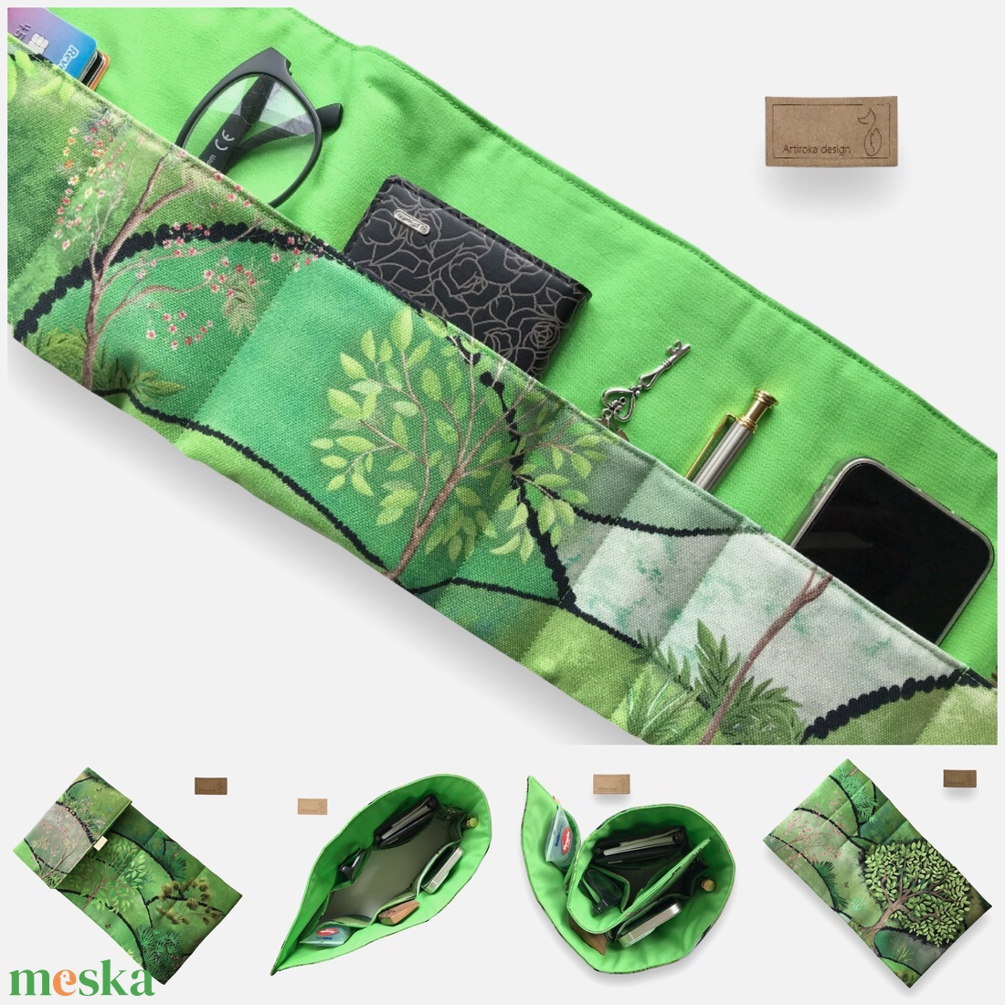 Titkos kert mintás, prémium táskarendező, táska rendszerező  - táska & tok - kézitáska & válltáska - belső rendező - Meska.hu