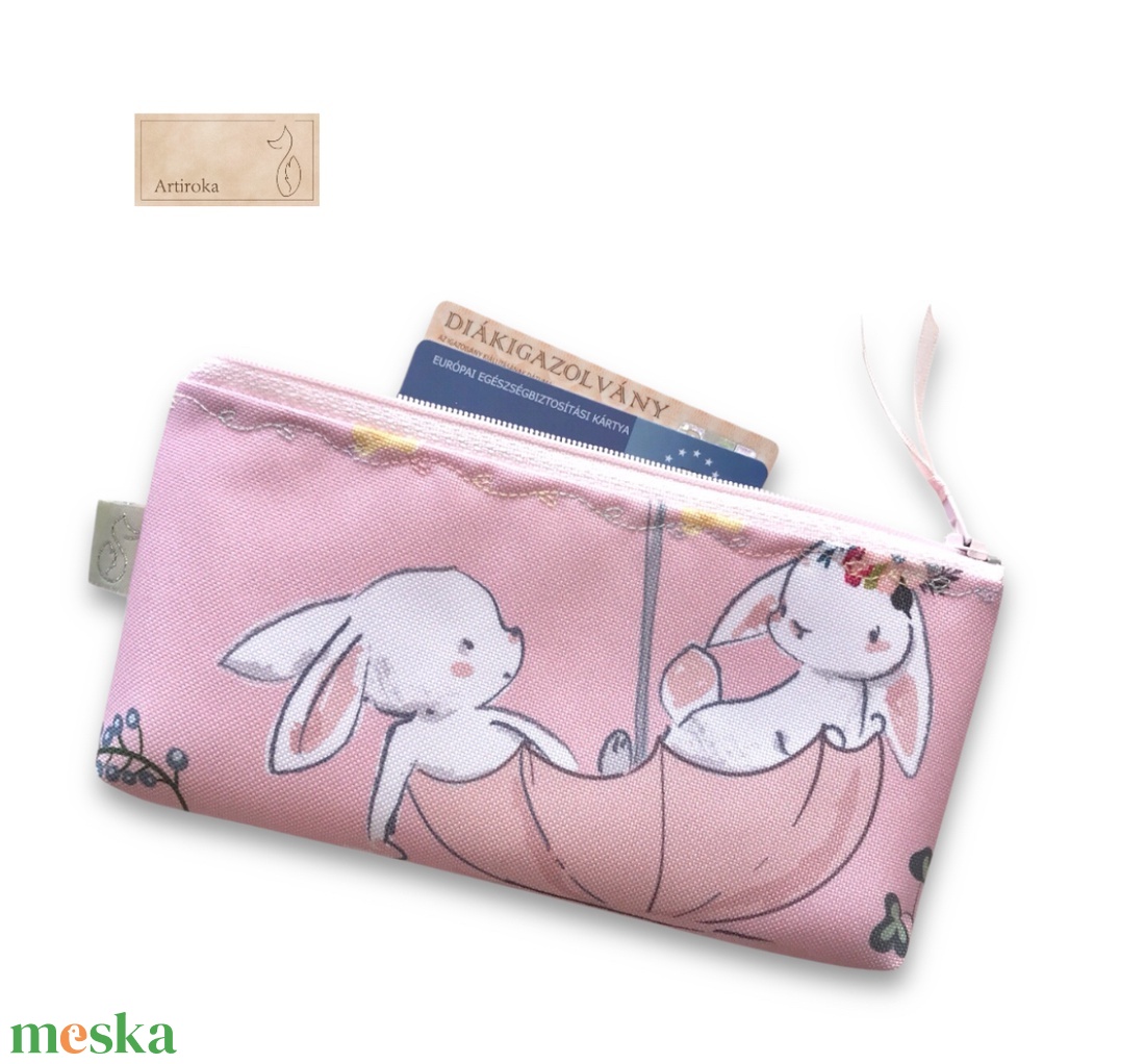 Vidám nyuszik mintás vízálló tolltartó neszesszer vagy szemüvegtok - táska & tok - neszesszer - Meska.hu