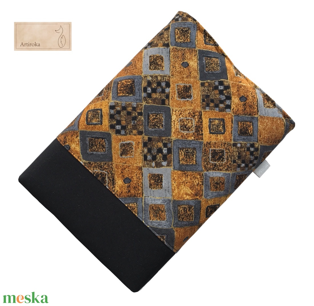 Könyvtok - Klimt festményrészlet mintával, leheletnyi arannyal  fűszerezve  - könyv & zene - könyvtok - Meska.hu