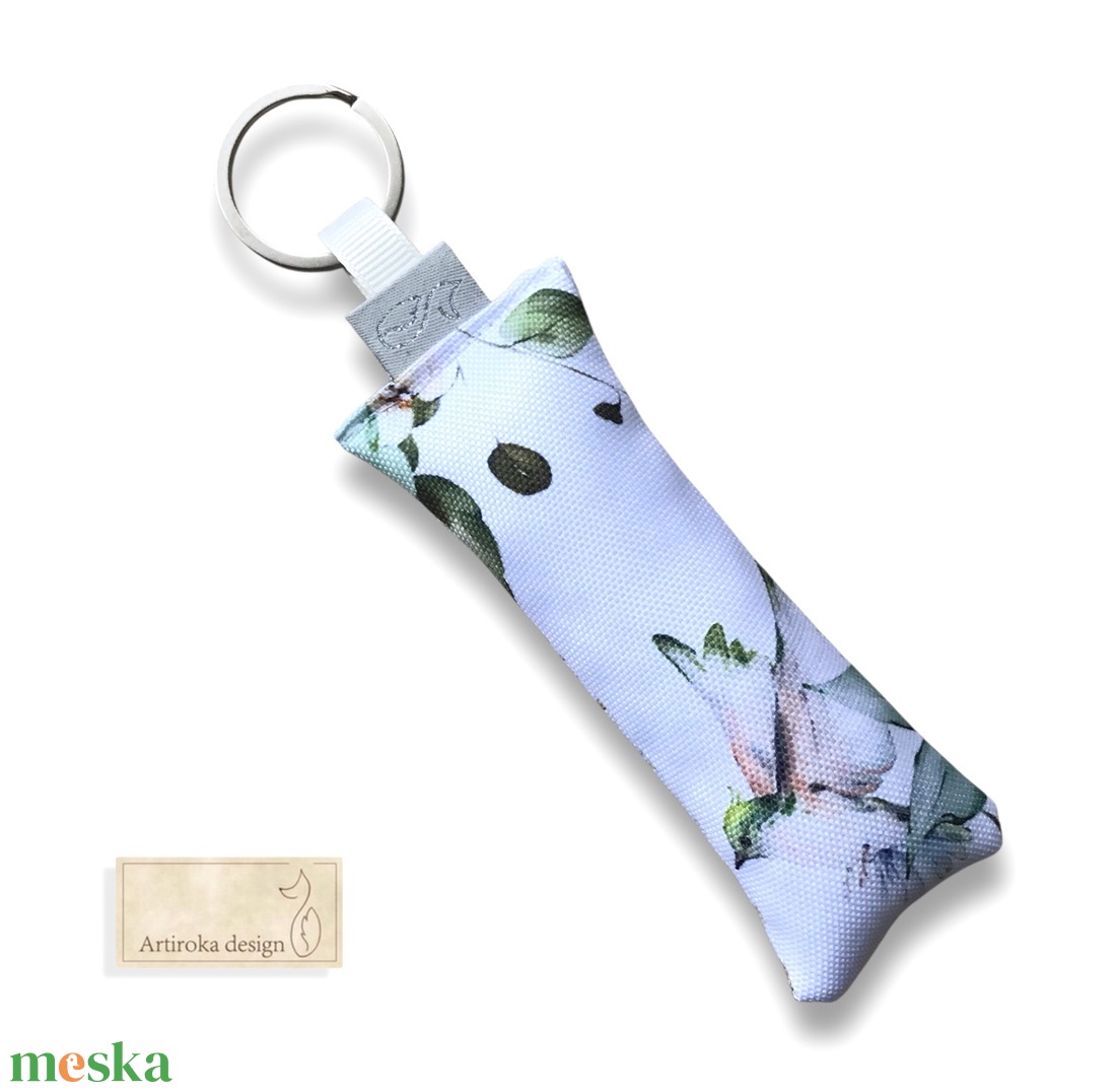 Levelek és madár mintás kulcstartó  - Artiroka - táska & tok - kulcstartó & táskadísz - kulcstartó - Meska.hu