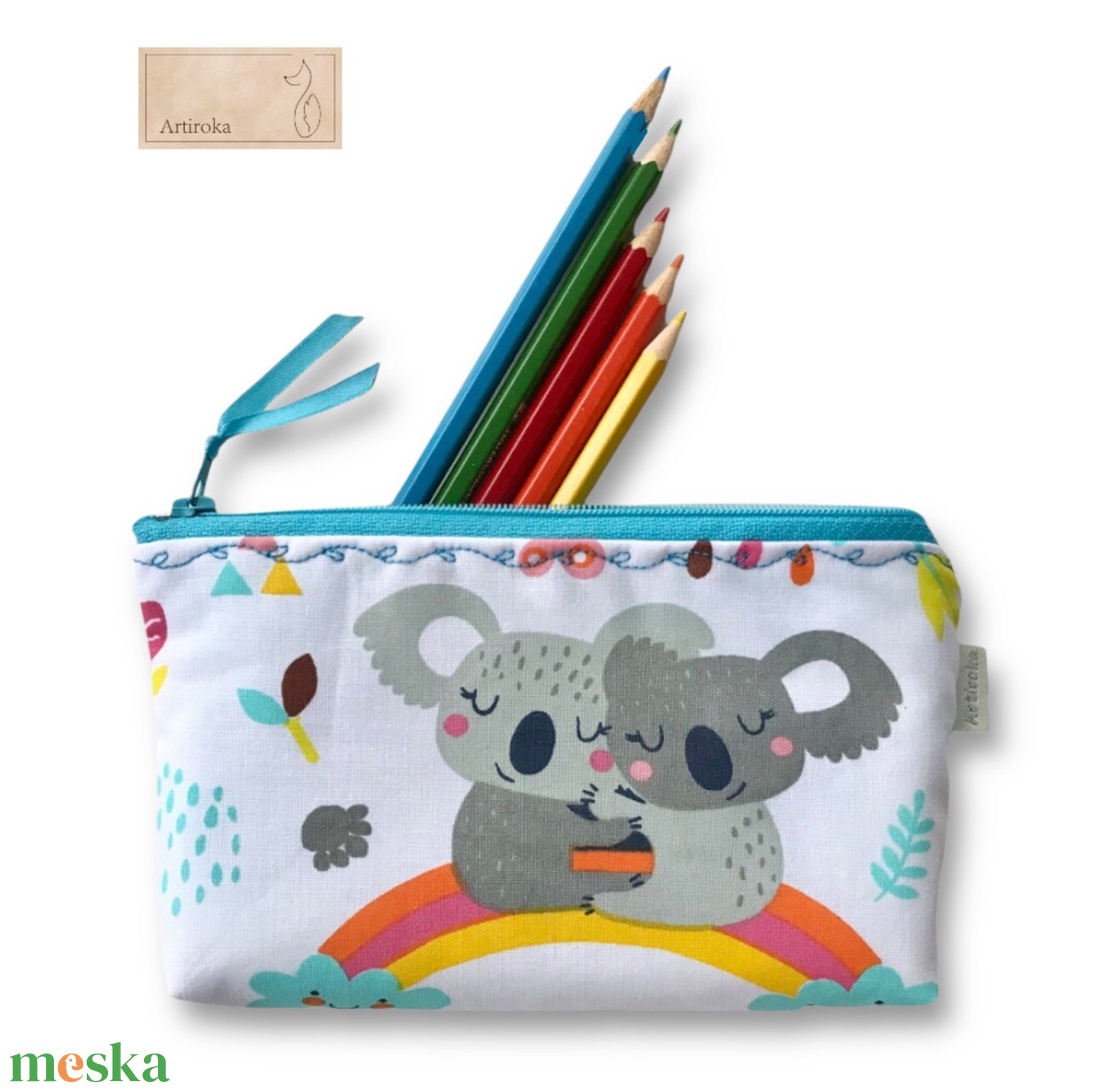 Koala mackó mintás irattartó pénztárca vagy tolltartó neszesszer - SZETT - Artiroka design - táska & tok - neszesszer - Meska.hu
