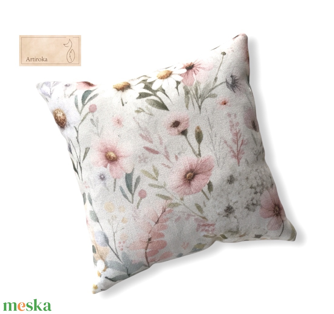 Virágos rét mintás gyűrűpárna  - esküvő - kiegészítők - gyűrűtartó & gyűrűpárna - Meska.hu