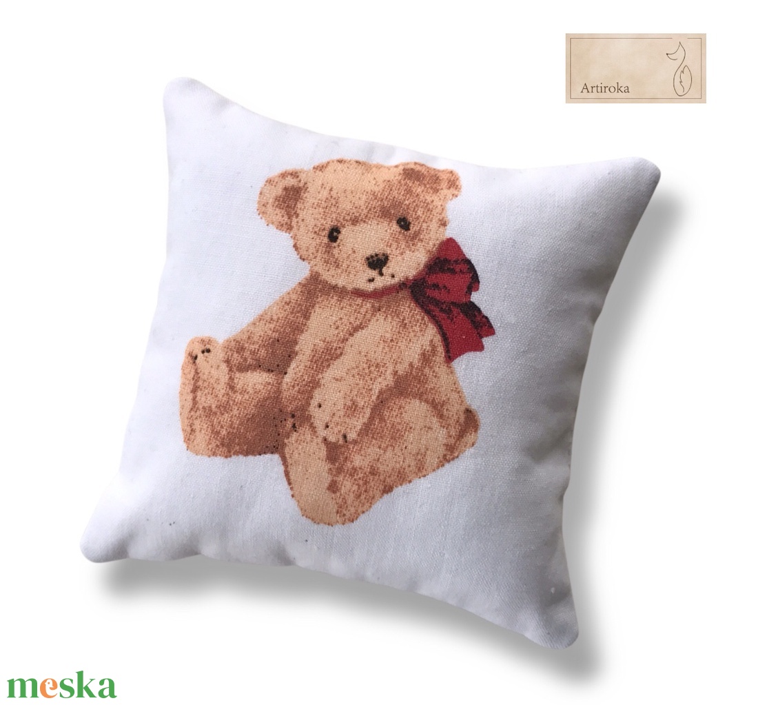 Mackó mintás gyűrűpárna, esküvőre - esküvő - kiegészítők - gyűrűtartó & gyűrűpárna - Meska.hu